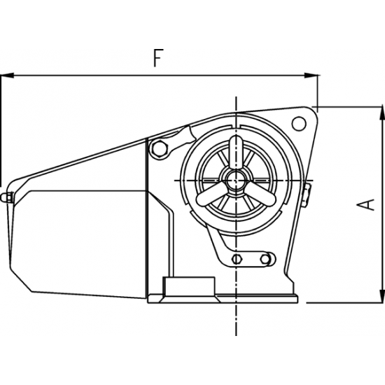 Lofrans windlasses Ankerlier horizontaal, model  Cayman 88 , 10mm, 12V, 1000W, met verhaalkop