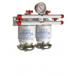 VETUS brandstoffilter - waterafscheider, dubbel, 10 micron, 190 l-h