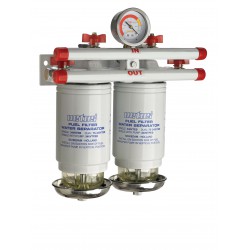 VETUS brandstoffilter - waterafscheider, dubbel, 10 micron, 380 l-h
