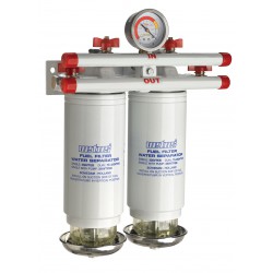 VETUS brandstoffilter - waterafscheider, dubbel, 10 micron, 460 l-h