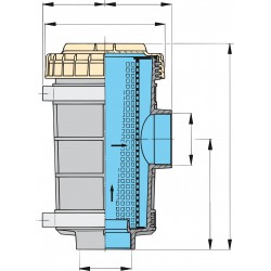 VETUS koelwaterfilter type 1320, G 2Â½ voor 63 mm slang