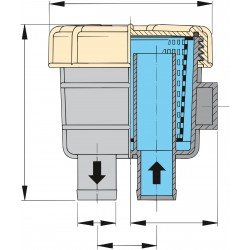 VETUS koelwaterfilter type 140 voor 16 mm slang