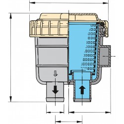 VETUS koelwaterfilter type 330, voor 19 mm slang