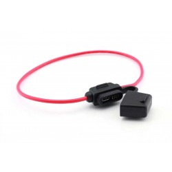 Vlaksteek zekeringhouder 1,5mm2 rode kabel